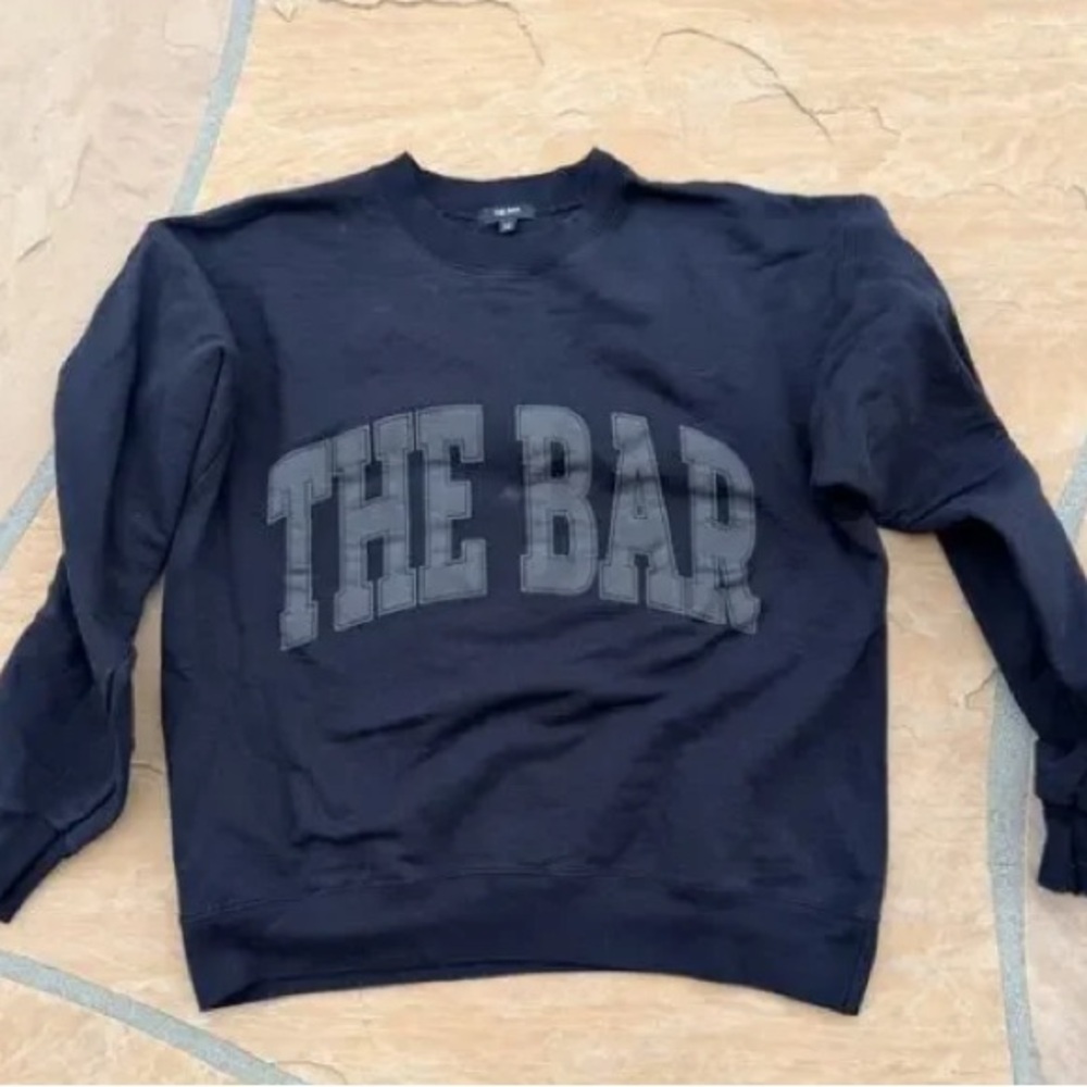 The Bar Men's Crewneck Sweater - Navy and Gray